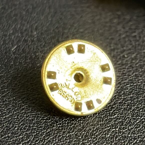 Gold Tone Easter Bunny Rabbit Pin with Blue Rhinestone Eyes - Picture 6 of 7